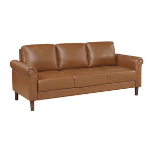 Frances Faux Leather Living Room Sofa