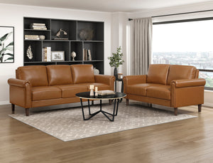 Frances 2-Piece Faux Leather Living Room Sofa Set