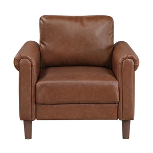 Frances Faux Leather Living Room Chair
