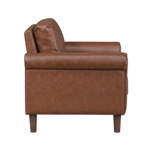 Frances 3-Piece Faux Leather Living Room Sofa Set