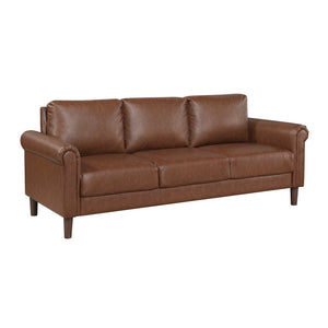 Frances Faux Leather Living Room Sofa