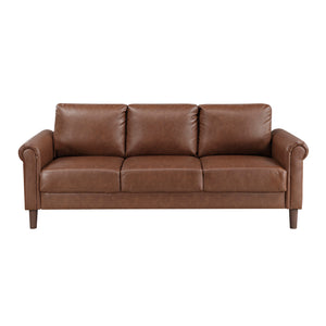 Frances Faux Leather Living Room Sofa