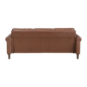 Frances 2-Piece Faux Leather Living Room Sofa Set