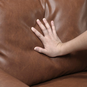 Frances Faux Leather Living Room Sofa