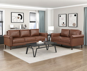 Frances 3-Piece Faux Leather Living Room Sofa Set