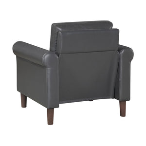 Frances 3-Piece Faux Leather Living Room Sofa Set