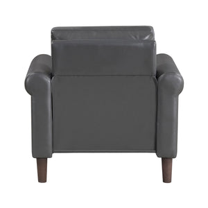 Frances 3-Piece Faux Leather Living Room Sofa Set