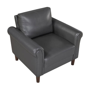 Frances Faux Leather Living Room Chair