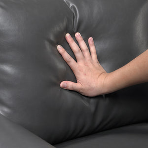 Frances Faux Leather Living Room Loveseat