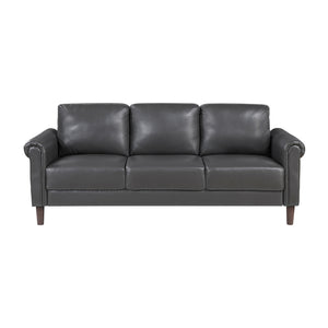Frances 3-Piece Faux Leather Living Room Sofa Set