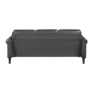 Frances 2-Piece Faux Leather Living Room Sofa Set