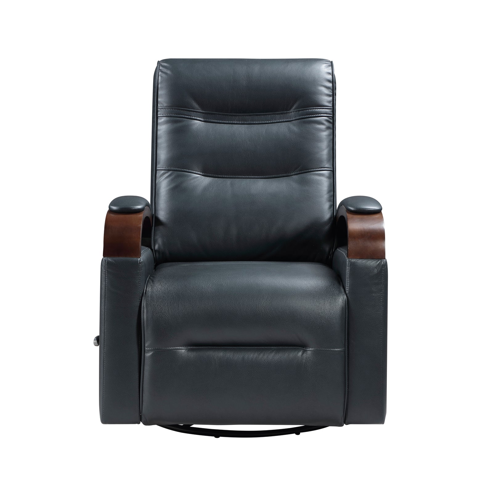 Meredith Faux Leather Manual Swivel Glider Reclining Chair