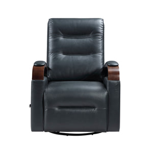 Meredith Faux Leather Manual Swivel Glider Reclining Chair