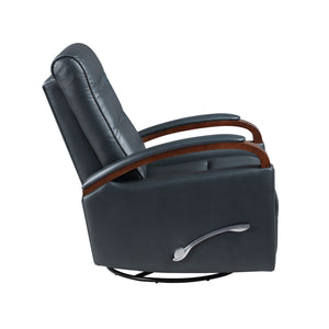 Meredith Faux Leather Manual Swivel Glider Reclining Chair
