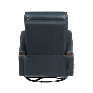 Meredith Faux Leather Manual Swivel Glider Reclining Chair