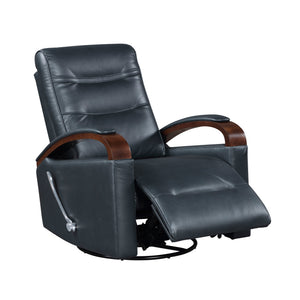 Meredith Faux Leather Manual Swivel Glider Reclining Chair