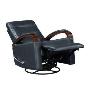 Meredith Faux Leather Manual Swivel Glider Reclining Chair