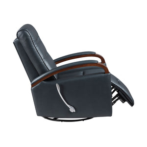 Meredith Faux Leather Manual Swivel Glider Reclining Chair