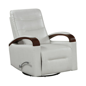 Meredith Faux Leather Manual Swivel Glider Reclining Chair