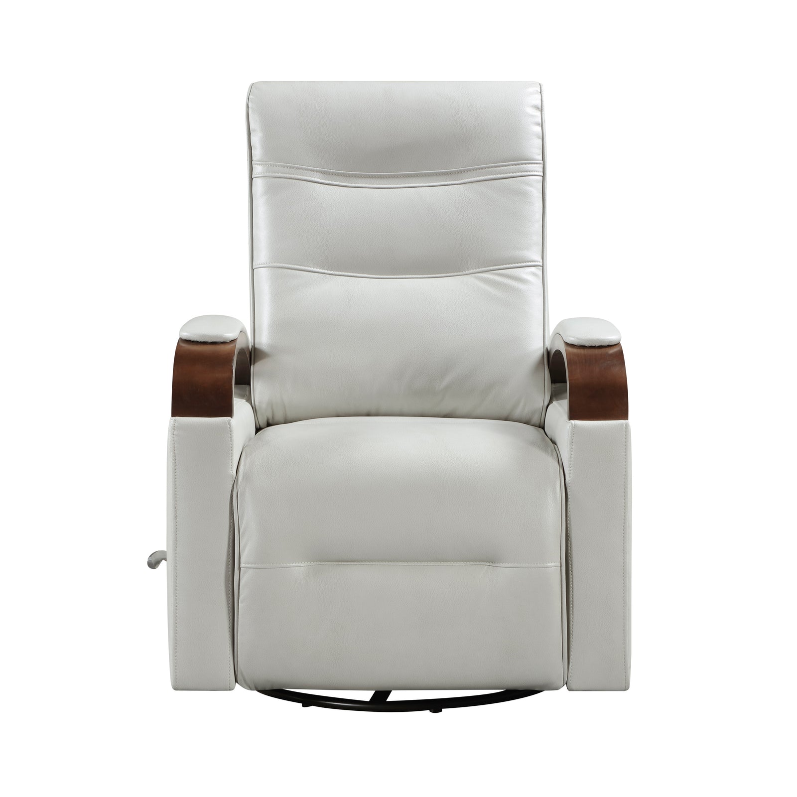 Meredith Faux Leather Manual Swivel Glider Reclining Chair