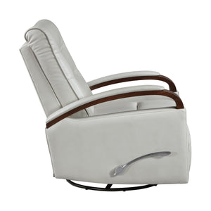 Meredith Faux Leather Manual Swivel Glider Reclining Chair