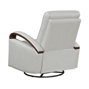 Meredith Faux Leather Manual Swivel Glider Reclining Chair