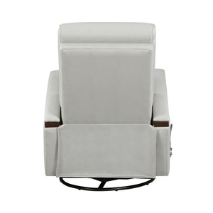 Meredith Faux Leather Manual Swivel Glider Reclining Chair