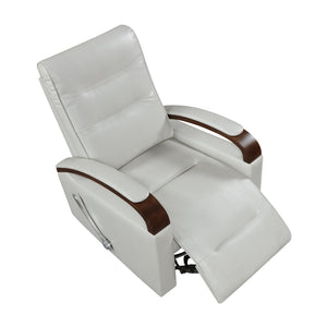 Meredith Faux Leather Manual Swivel Glider Reclining Chair