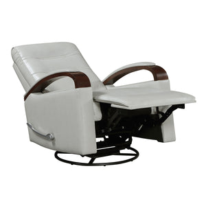 Meredith Faux Leather Manual Swivel Glider Reclining Chair