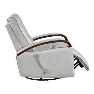 Meredith Faux Leather Manual Swivel Glider Reclining Chair