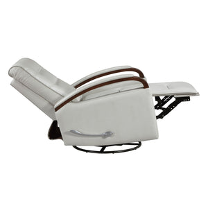 Meredith Faux Leather Manual Swivel Glider Reclining Chair