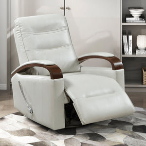 Meredith Faux Leather Manual Swivel Glider Reclining Chair