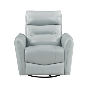 Esther Leather Match Manual Swivel Glider Reclining Chair