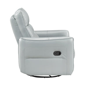 Esther Leather Match Manual Swivel Glider Reclining Chair