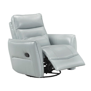 Esther Leather Match Manual Swivel Glider Reclining Chair