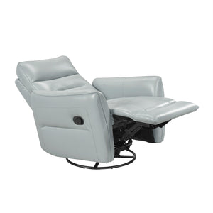 Esther Leather Match Manual Swivel Glider Reclining Chair