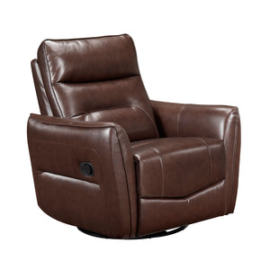 Esther Leather Match Manual Swivel Glider Reclining Chair