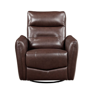 Esther Leather Match Manual Swivel Glider Reclining Chair