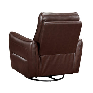 Esther Leather Match Manual Swivel Glider Reclining Chair