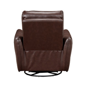 Esther Leather Match Manual Swivel Glider Reclining Chair