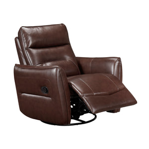 Esther Leather Match Manual Swivel Glider Reclining Chair