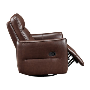 Esther Leather Match Manual Swivel Glider Reclining Chair