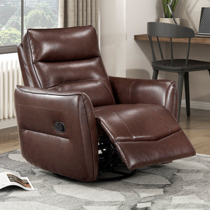 Esther Leather Match Manual Swivel Glider Reclining Chair