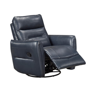 Esther Leather Match Manual Swivel Glider Reclining Chair