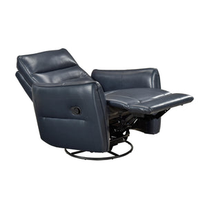 Esther Leather Match Manual Swivel Glider Reclining Chair