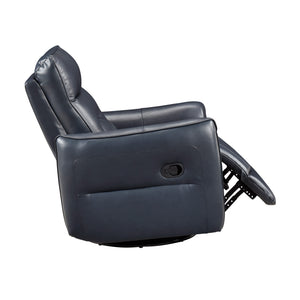 Esther Leather Match Manual Swivel Glider Reclining Chair