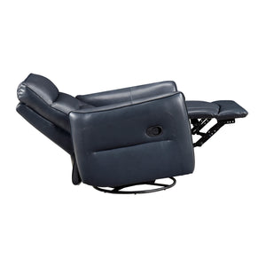 Esther Leather Match Manual Swivel Glider Reclining Chair