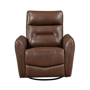 Esther Leather Match Manual Swivel Glider Reclining Chair