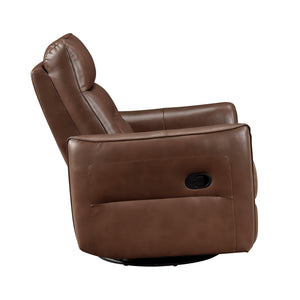 Esther Leather Match Manual Swivel Glider Reclining Chair