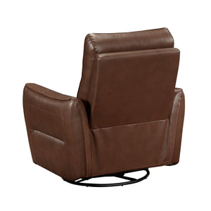 Esther Leather Match Manual Swivel Glider Reclining Chair